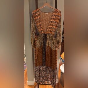 Free People Paisley Wrap Kimono